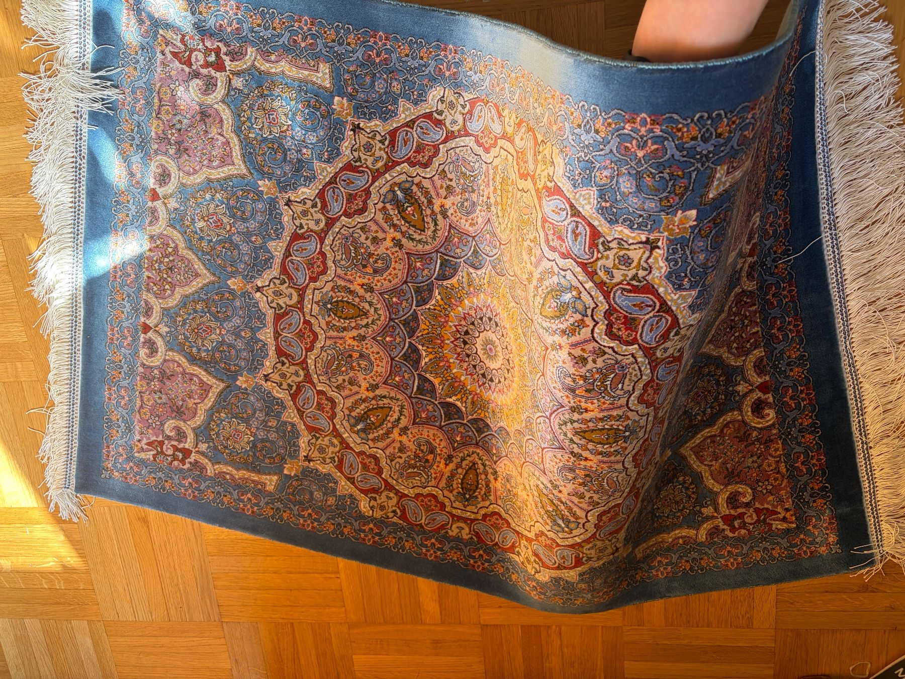 Tappeti: Perserteppich, blau, Seide, NEU – Nuovo e nell'imballaggio originale da Zürich venduto da coa_hlm9 4