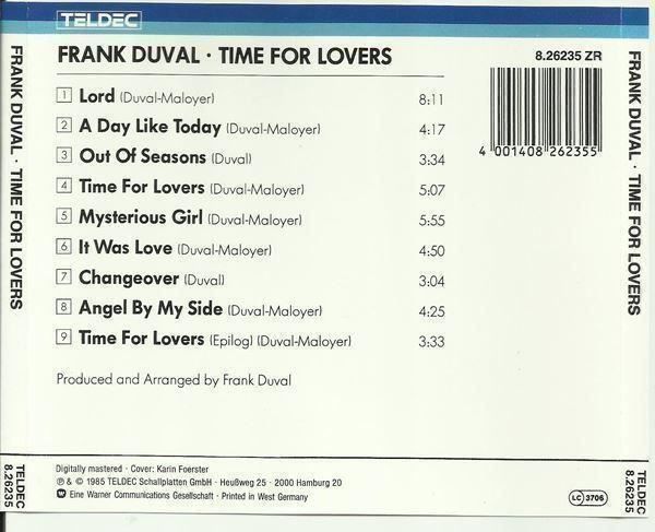 CD: Frank Duval CD Time for lovers (1985) – Usato da St. Margarethen TG venduto da ursk10 1
