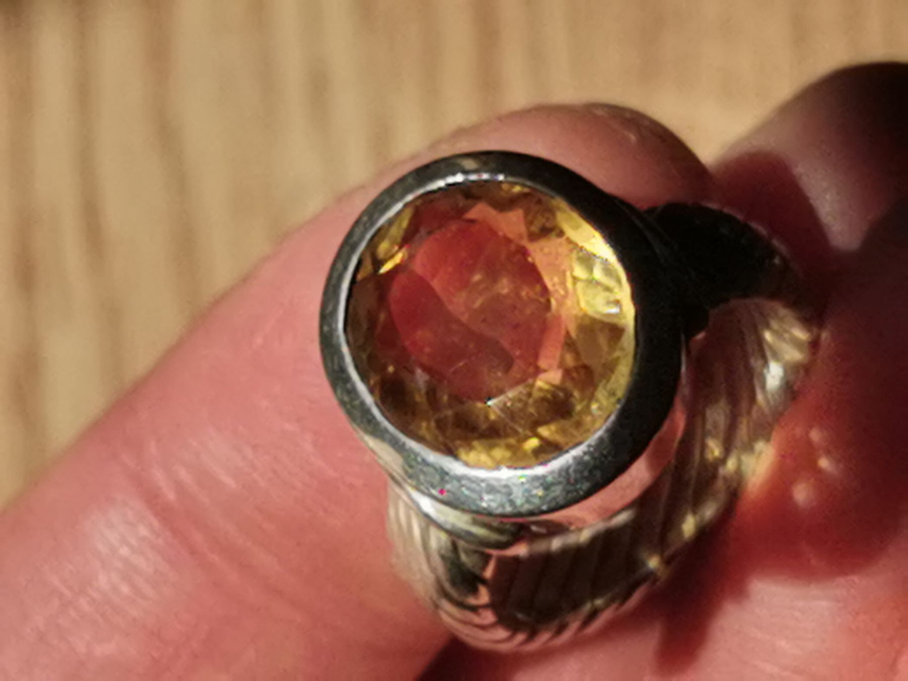 Bagues:  Damen Silber 925 Ring mit Citrin  – Neuf (Voir description) à Schlieren par vlalif 5