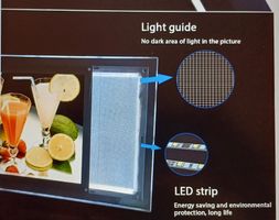 Cadre publicitaire avec éclairage LED A4Toll Eigene Werbung!