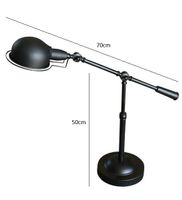 Büroampe schwarz, Retro-Stil, verstellbar, 70cm-Liquidation