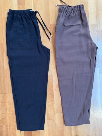 Neue bequeme Sommer ZARA Hosen in Schwarz und Braun zu haben