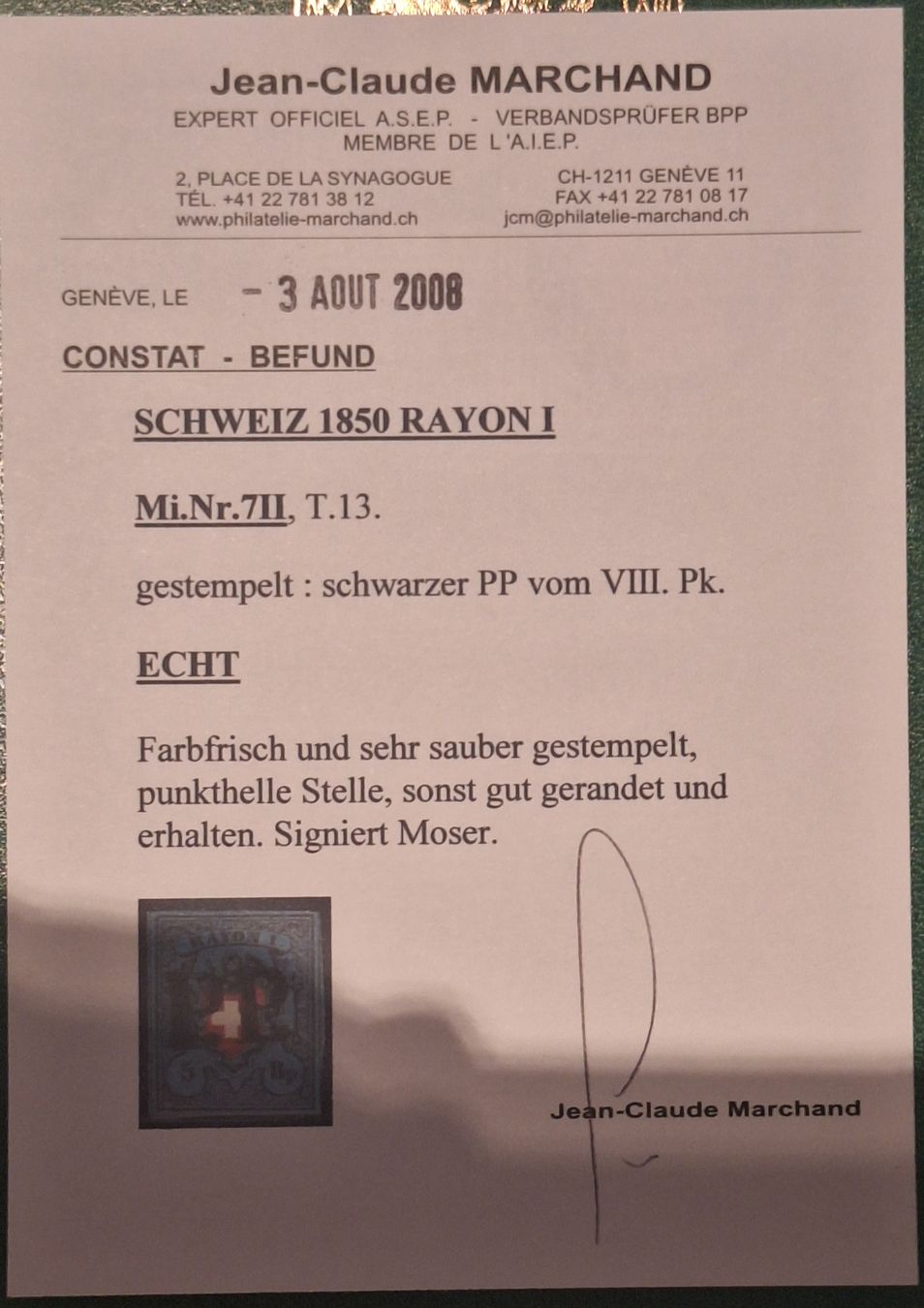 Tutti i francobolli: Rayon 15II Typ 13 mit Attest – Usato da Balgach venduto da SIMEON27 2