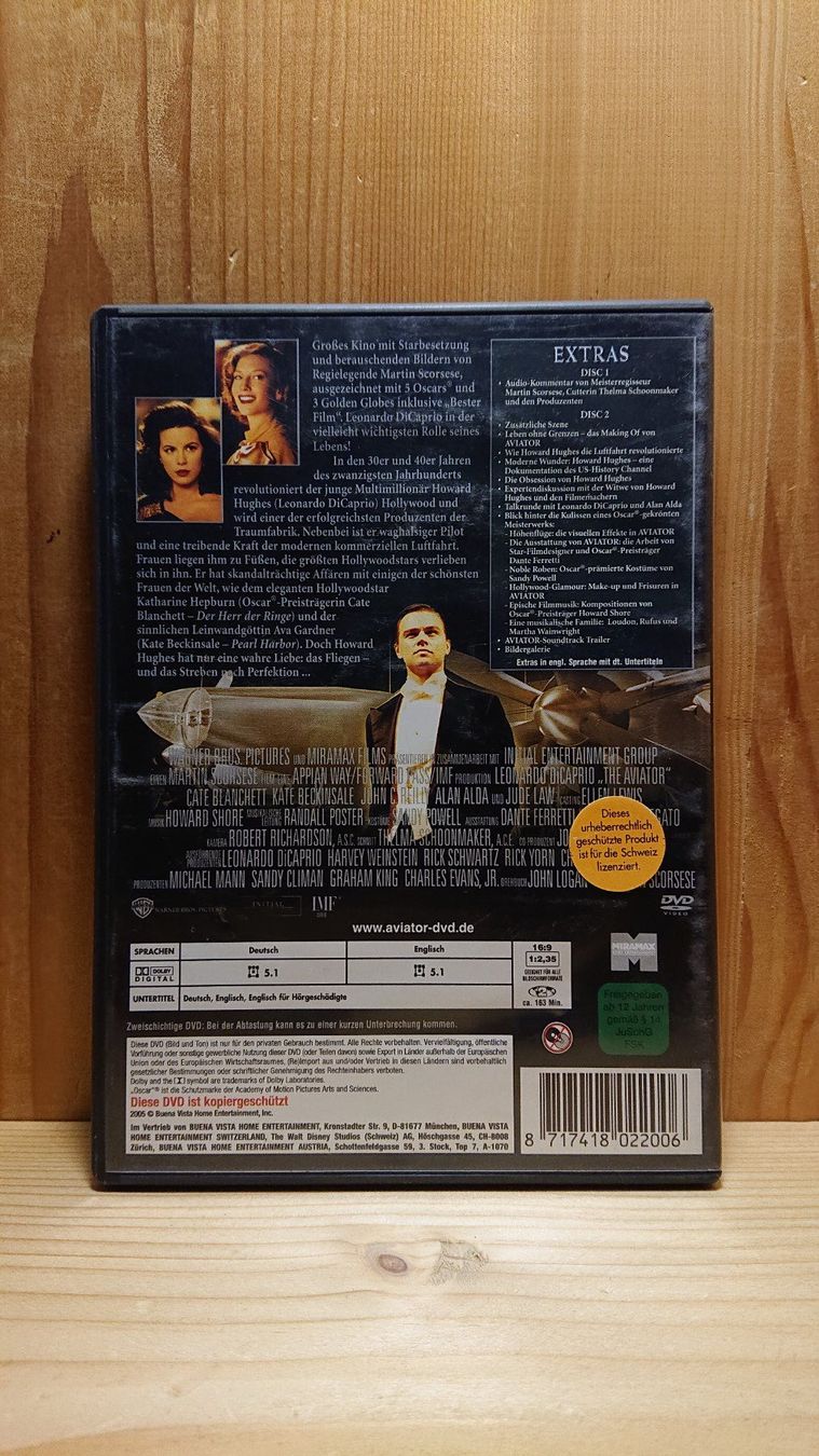 Tous les DVDs: AVIATOR DVD 2 Disc mit Leonardo DiCaprio – D'occasion à Wilderswil par Exebub 1