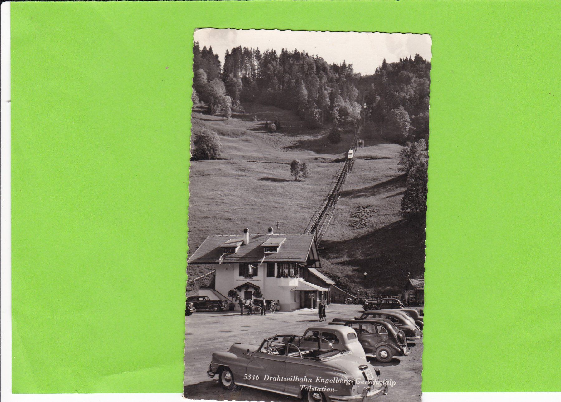 Ansichtskarten: Drahtseilbahn Engelberg-Talstation-Oldtimer – Gebraucht aus St. Peterzell von neckertal