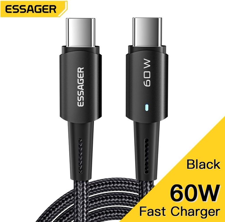 90 Grad USB-C Kabel Mit 6A Schnellladung – Perfekt Für Auto, Laptop & Handy
