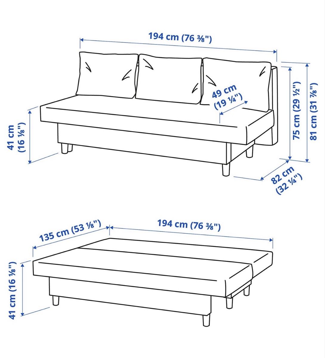 Lits: Bett-Sofa – D'occasion à Wohlen AG par NLB-96 1