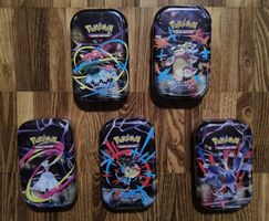 Pokémon Mega Evolution 5x Mini Tins alle Artworks Englisch