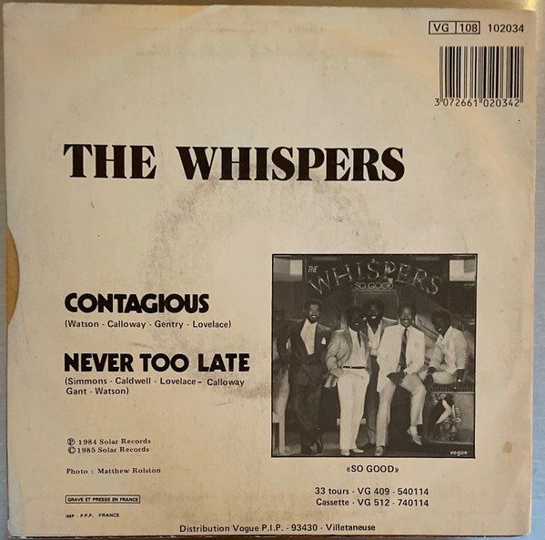 Schallplatten: Whispers: Contagious 7" – Gebraucht aus Steinhausen von Vilivinili 1