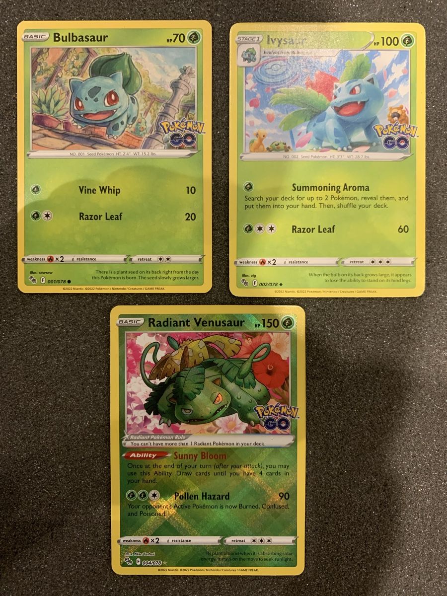 Pokémon Carte collezionabili: Radiant Venusaur Go, Bulbasaur, Ivysaur,  – Usato da Bironico venduto da ars_z6lb 1