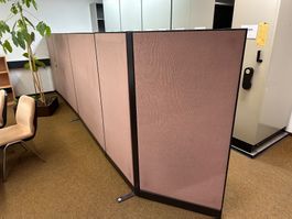 5Stk Büro Trennwände bzw Schallschutzwände 560x5xh160cm