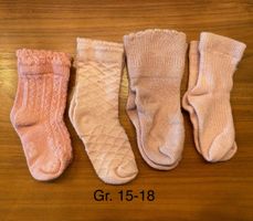 4 Paar rosa Socken, Gr. 15-18, Mädchen 🎀