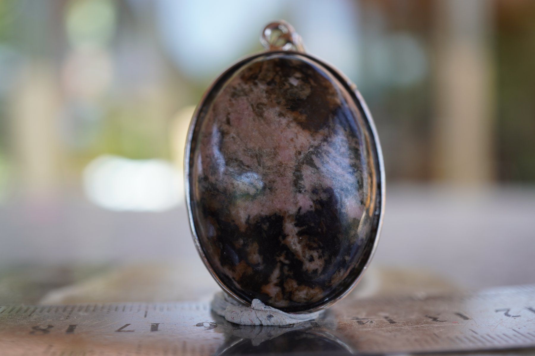 Ciondoli: Rhodonite   Oval        Anhänger  Räumung – Nuovo e nell'imballaggio originale da Eschenbach SG venduto da topstone 2