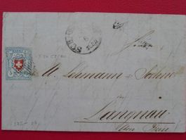 Rayonbrief 1853: 17II: T.34 C2-RO, SCHAFFHAUSEN, fehlerfrei