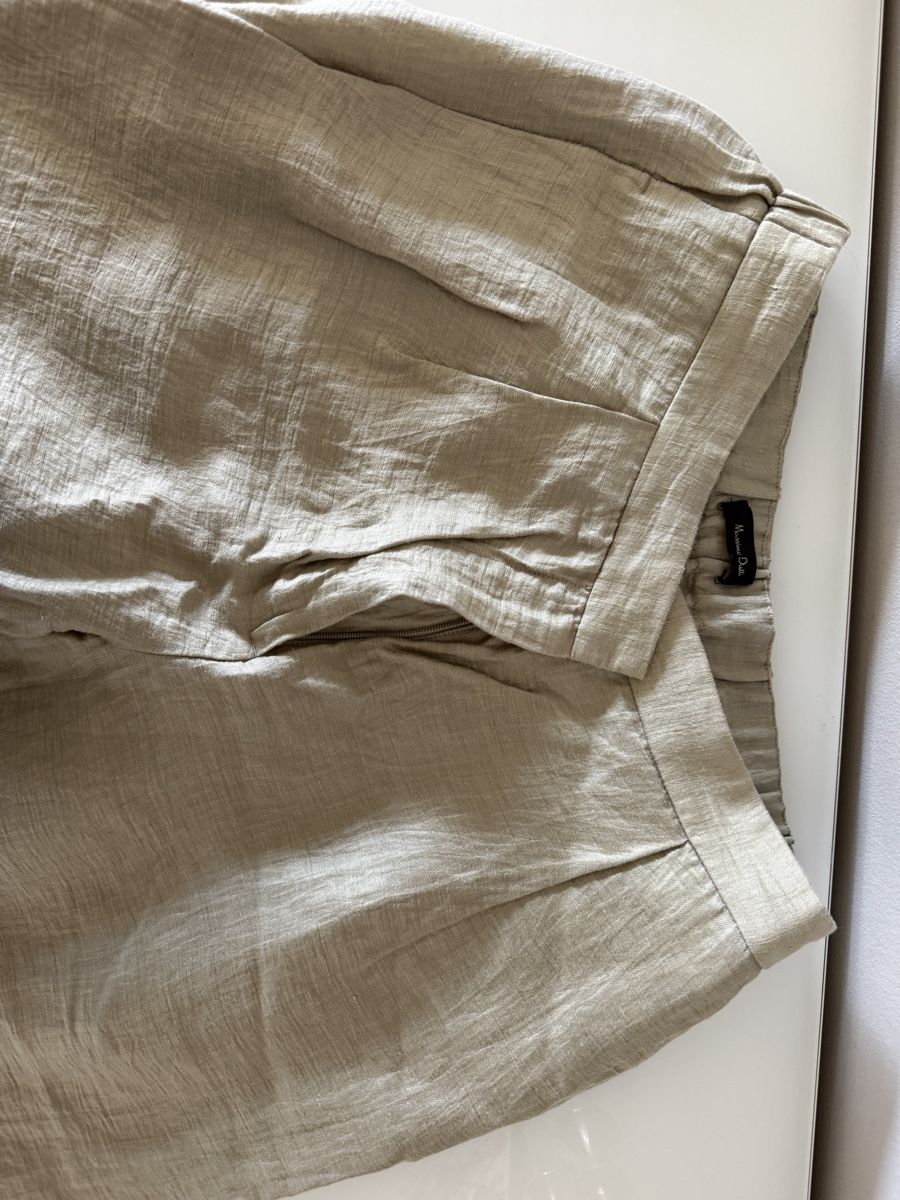 Massimo Dutti Pantaloni: Massimo Dutti Hose Damen Grösse 36 beige Leinen – Usato da Zürich venduto da sin_v92m