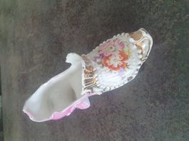 Dekorative Porzellan Schuh Blumenschuh Vintage Rosa Gold