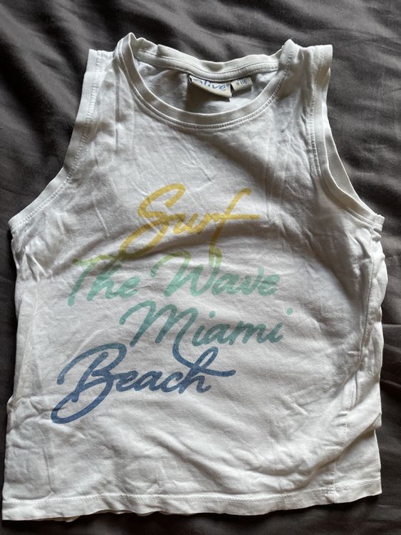 Hemden, T-Shirts & Polos: Alive Top, Gr. 116, Weiss, Sommer, Surf, Miami Beach – Gebraucht aus Männedorf von Dorrii85