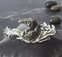 Massiver Silber925 Adler Armreif im Barock-Stil - Neu
