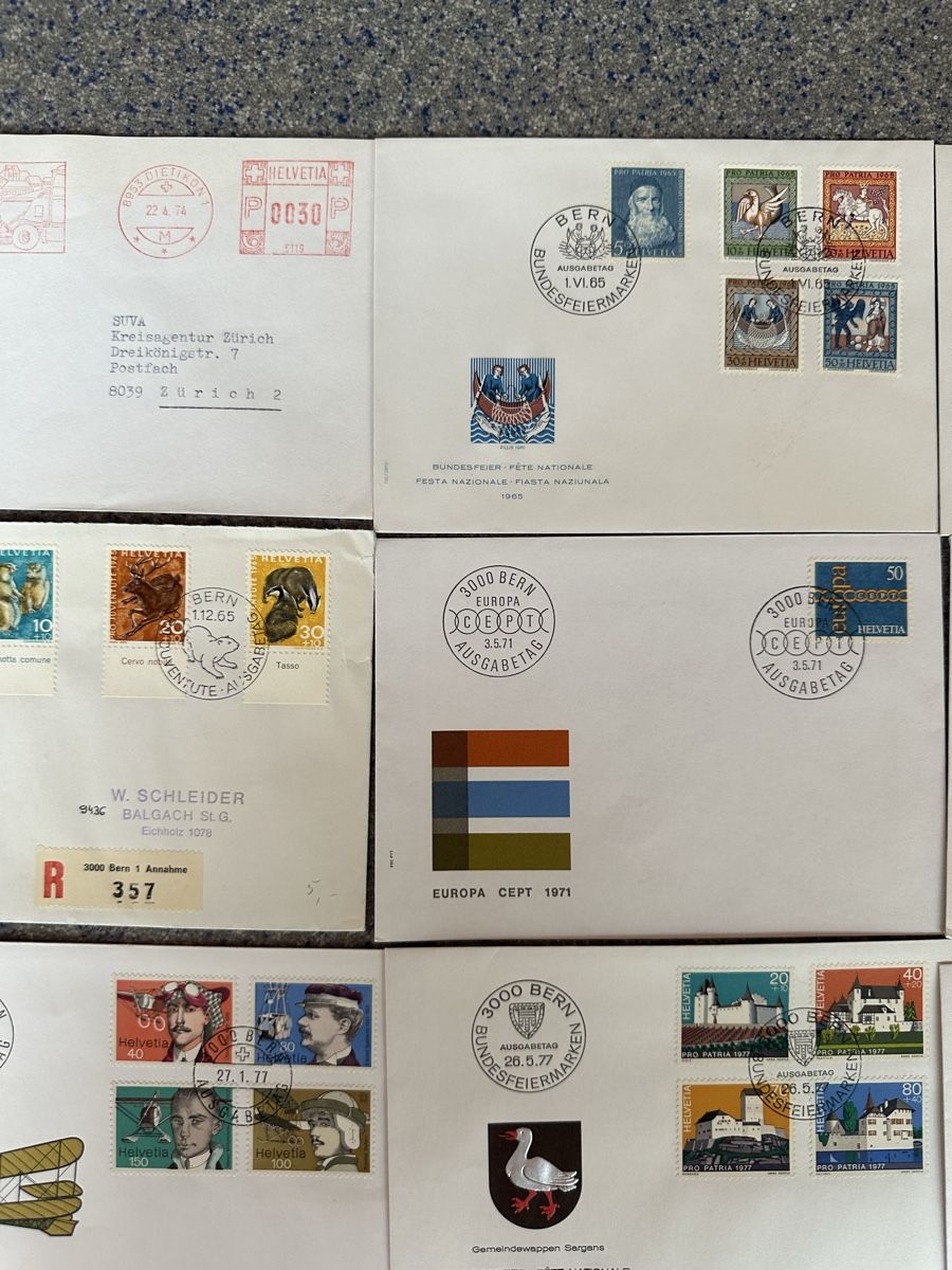 Tutti i francobolli: Schweiz - 29x FDC und Sonderbriefe – Usato da Schmitten / FR venduto da Samsara169 2