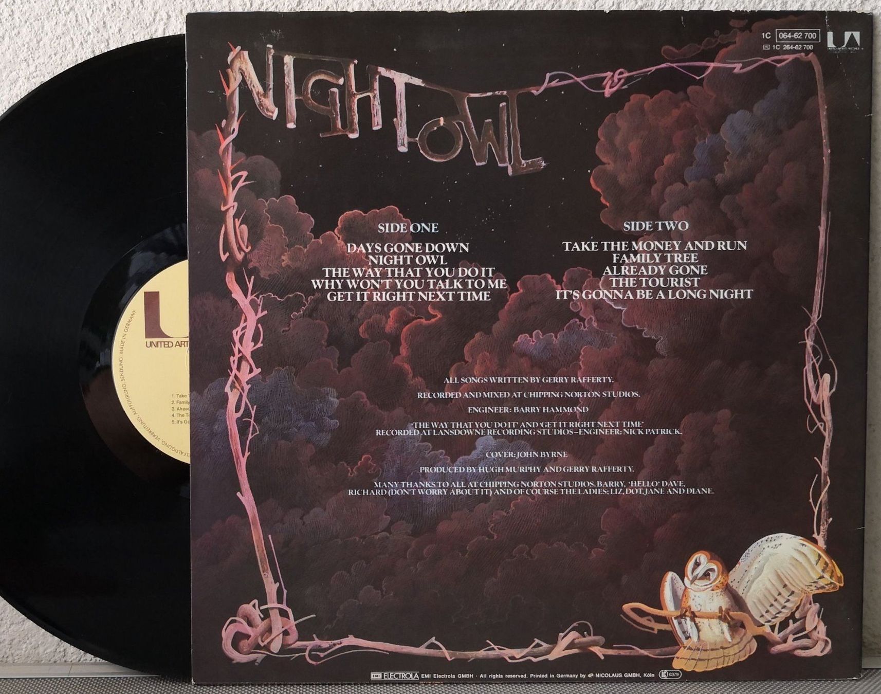 Dischi in vinile: Gerry Rafferty - Night Owl - LP – Usato da Greifensee venduto da scharmant 1