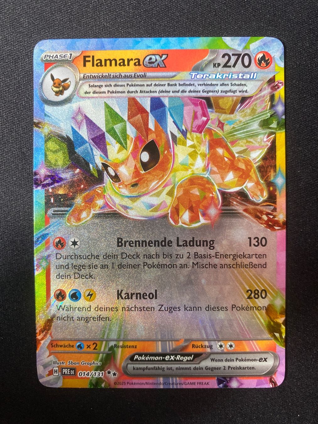 Pokémon Carte collezionabili: Flamara ex 14 - Flareon - Pyroli - Prismatic Evolutions - DE – Nuovo (secondo la descrizione) da Hausen AG venduto da Shrade