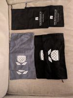 Schuhbeutel Set 3 Paare schwarz und silber