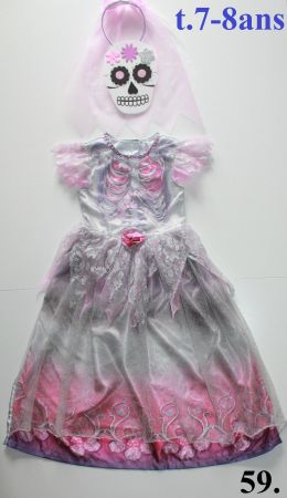 Costume squelette / Skelett t. 7 - 8 ans