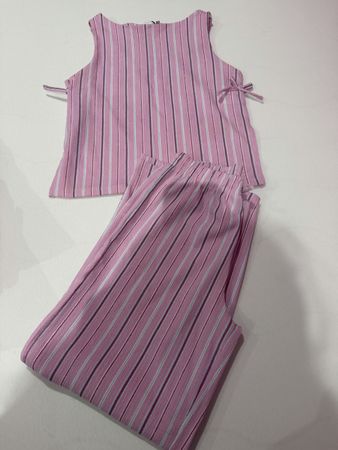 Zara Set gestreift rosa weiss