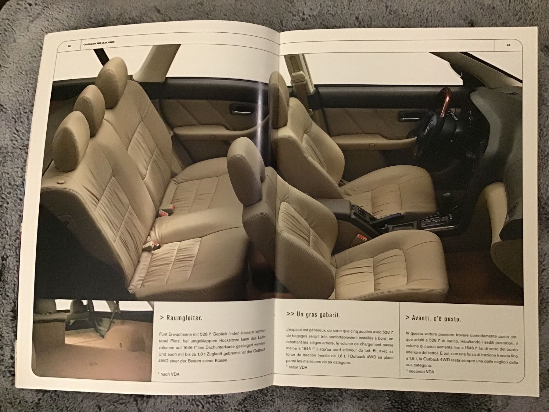 Subaru Documenti: Subaru Outback 4WD Verkaufsprospekt 2000 – Usato da Scherzingen venduto da Starseller62 2