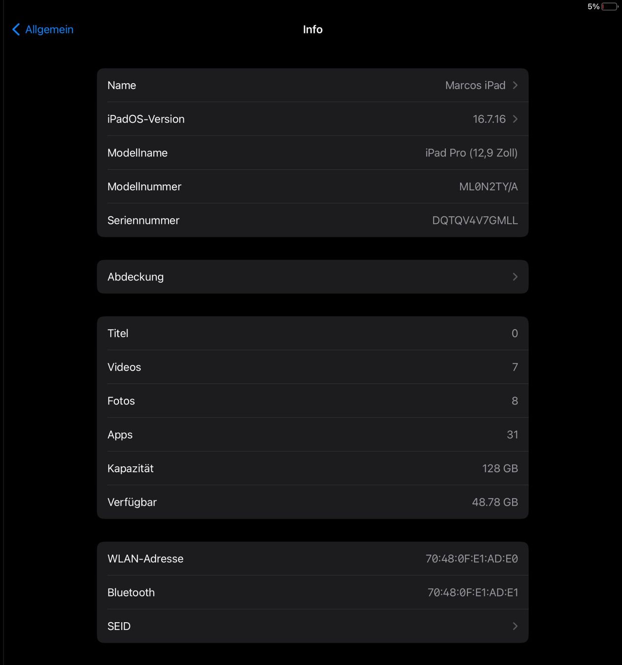 Apple Tablet PC: iPad Pro 12.9 Zoll – Usato da Oberkirch LU venduto da bikemonkey 5