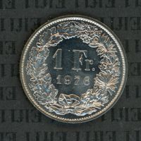 CHF___1.00 1976 stgl * nigelnagelneu! 1 Franken