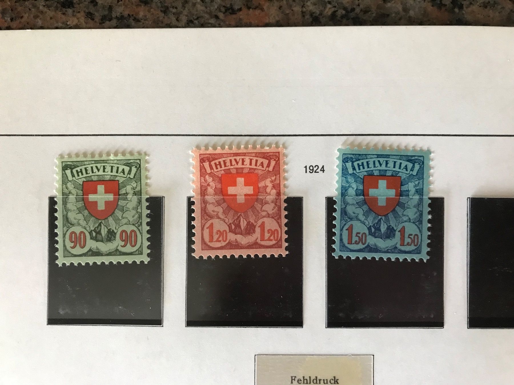 Alle Briefmarken: 1924, Wappenmuster 163 - 165 ** – Neu (gemäss Beschreibung) aus stäfa von brandy66