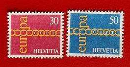 EUROPAMARKEN CEPT 496 497 1971** POSTFRISCH