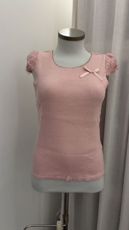 Morgan Top in Altrosa mit Spitze, Grösse S