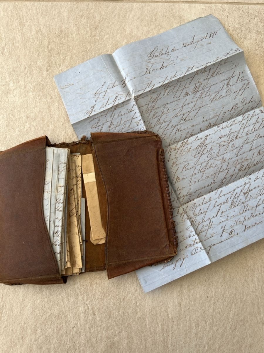Portafogli: Leder Brieftasche, originale Briefe ab ca 1850 – Usato da Bolligen venduto da Solina12