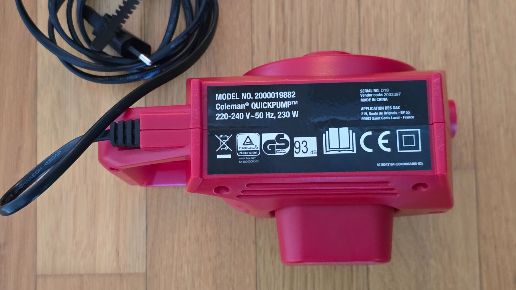 Pumpen & Teile: Luftpumpe  "Coleman QuickPump" 230V – Gebraucht aus Rafz von Domimir 2