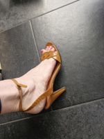 Sandalen /Schuhe, Gr. 38, Leder, cognac,Top Zustand!