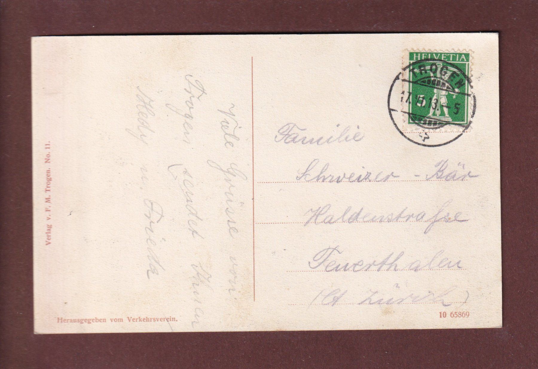 Ansichtskarten: SÄNTIS - 1913 – Gebraucht aus Pully von nicecards 1