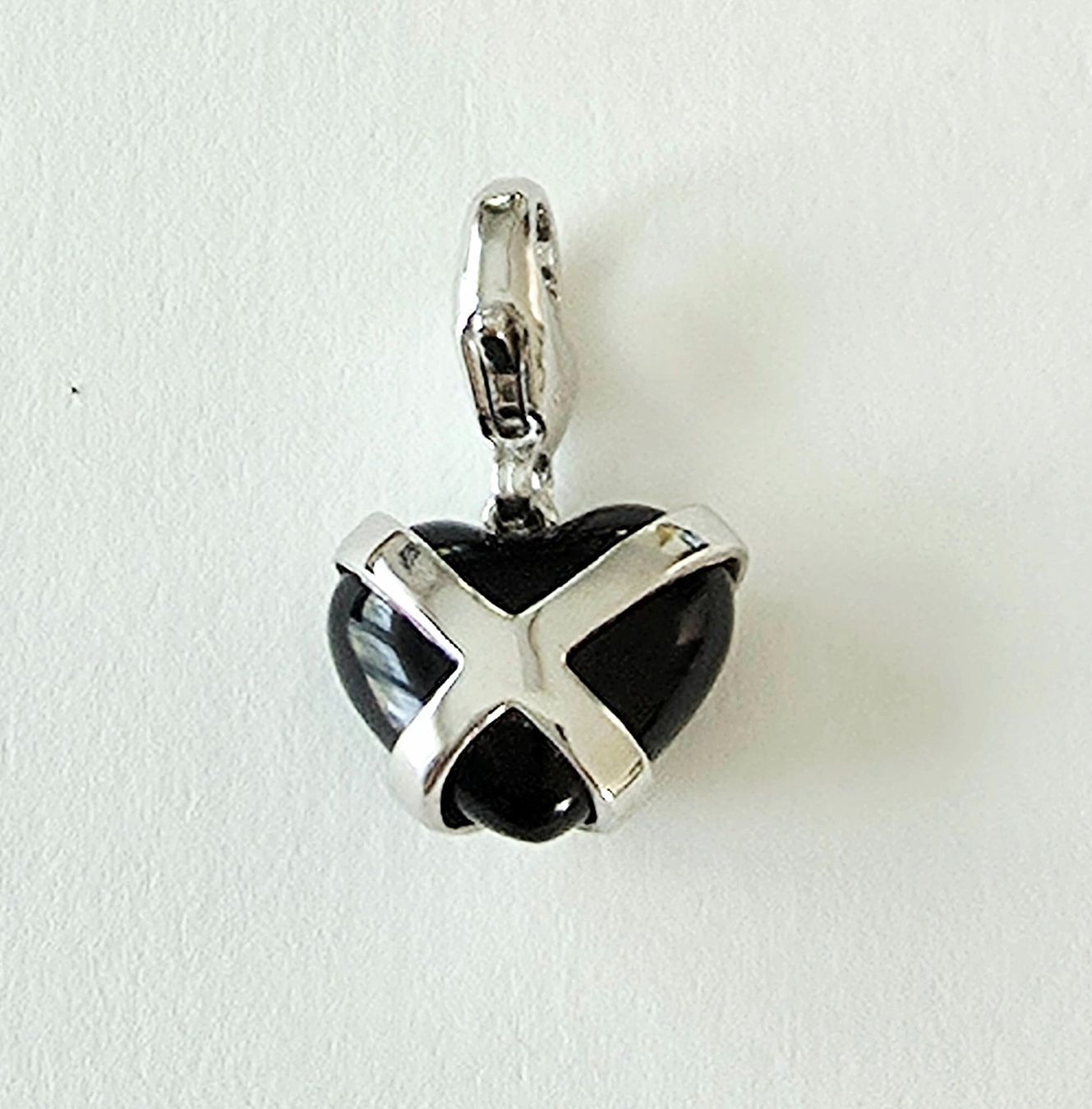 Ciondoli: Charm "Onyx Herz" Silber 925 - Neu – Nuovo e nell'imballaggio originale da Uetikon am See venduto da Coralreef 1