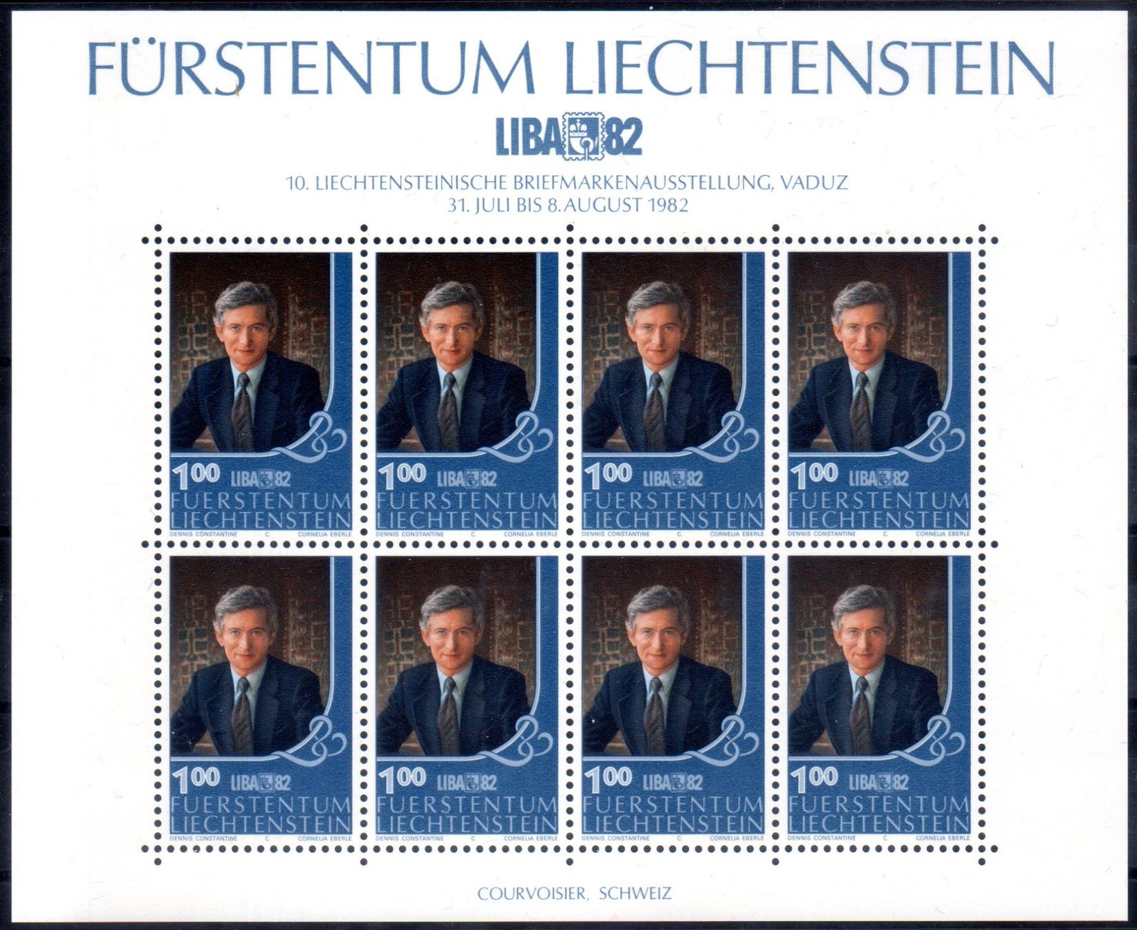 Tutti i francobolli: 1982 LIBA82 KLEINBOGEN MIT ERBPRINZ ** POSTFRISCH ** - BB17 – Nuovo (secondo la descrizione) da Losone venduto da EM2019
