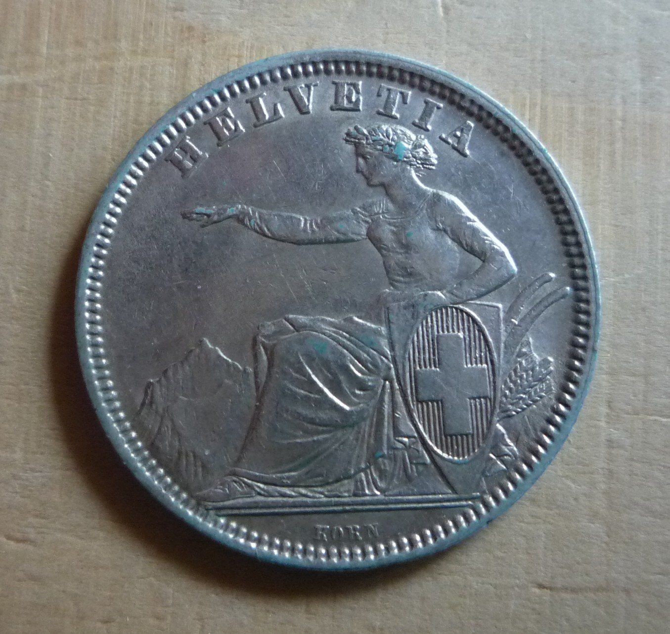 Tutti le monete: 1 Franken 1861, stgl, Kat. CHF 1'200.-- – Usato da Rieden SG venduto da Sammelfreund 1