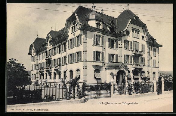Ansichtskarten: AK Schaffhausen, Strasse am Bürgerheim – Gebraucht aus Berlin von bartko-reher