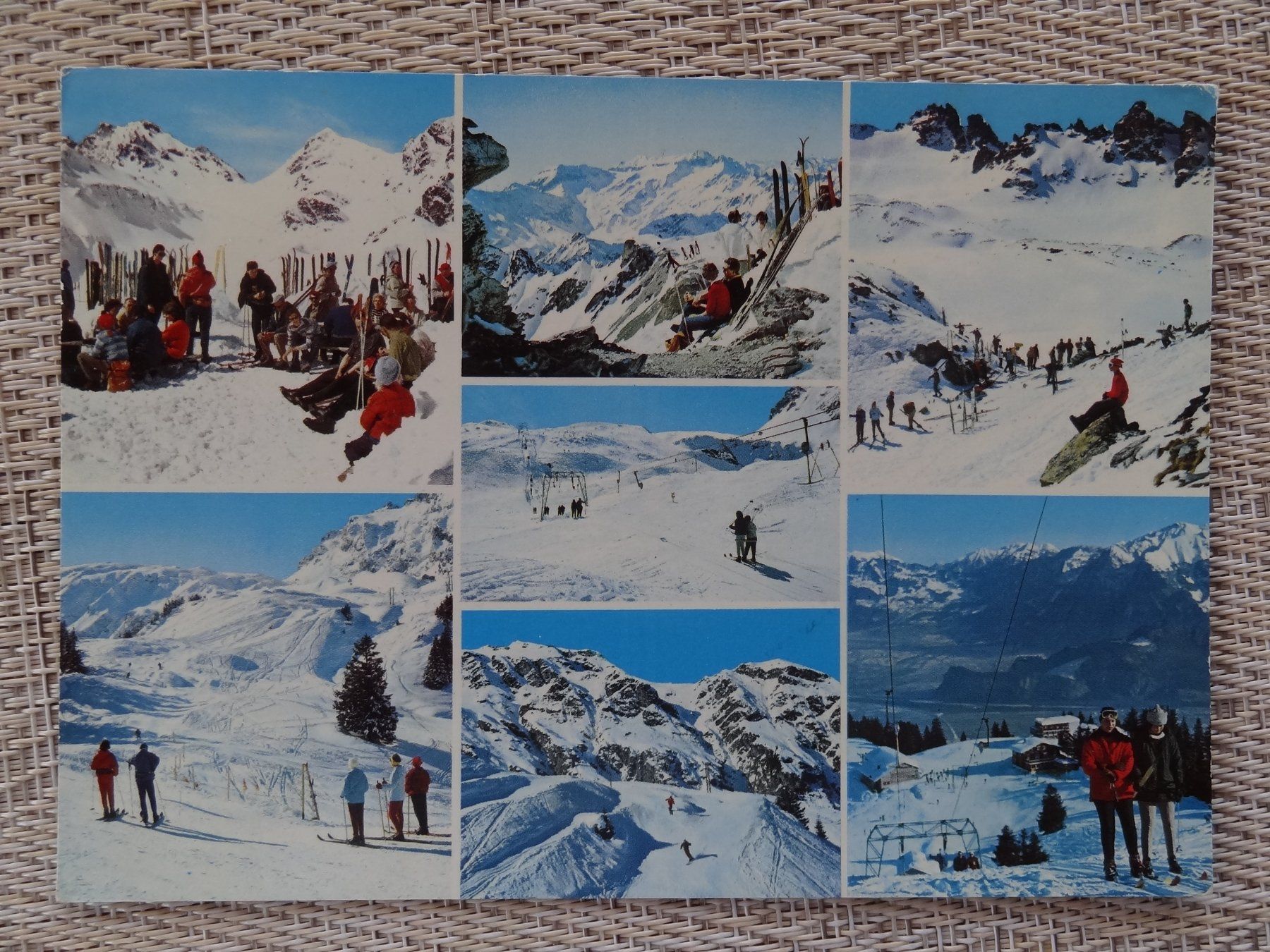 Ansichtskarten: Wangs-Pizol, souvenirs de ski - 1971 – Gebraucht aus St Léonard von Riglin