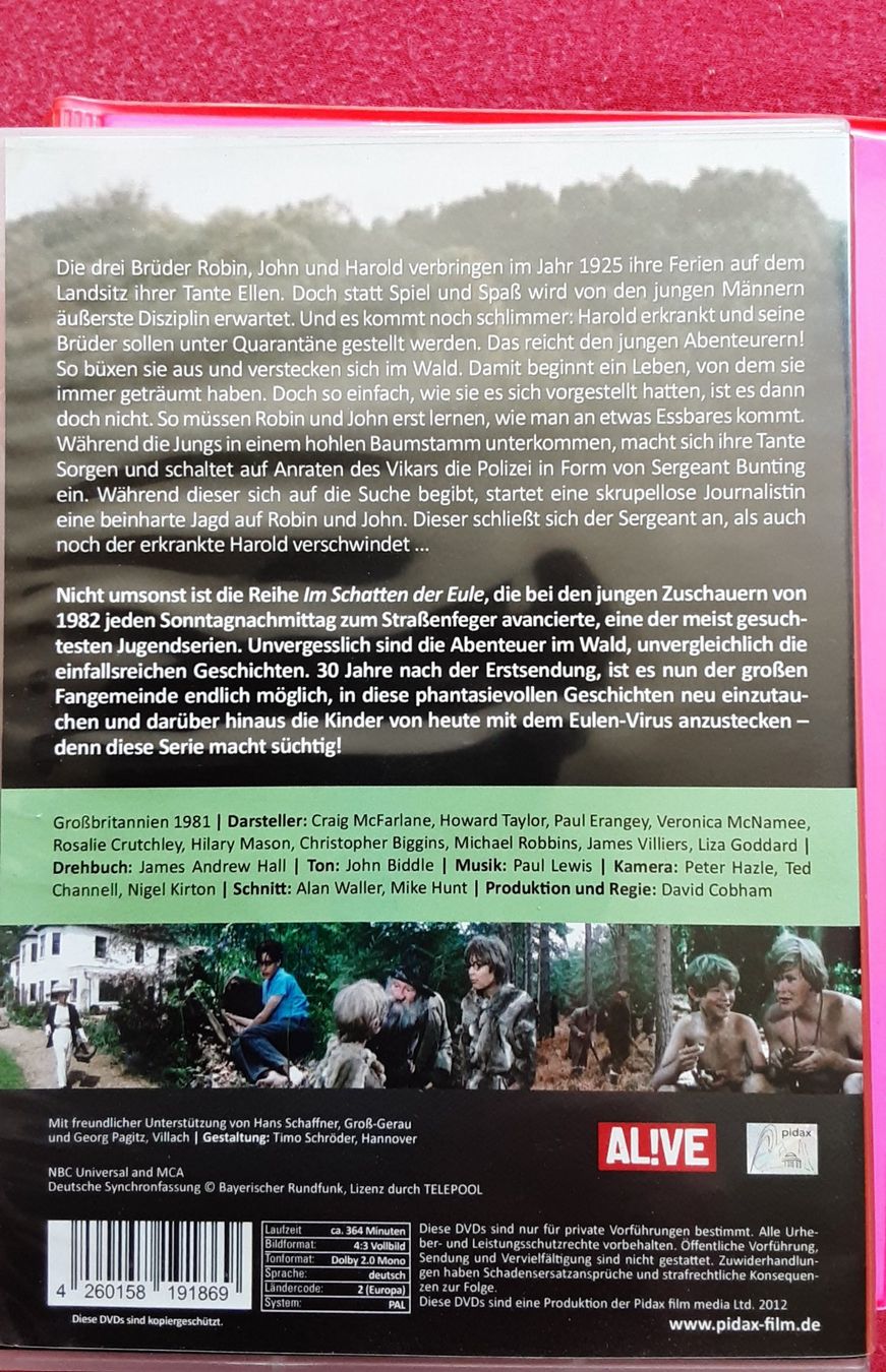 Tutti i DVDs: Im Schatten der Eule, DVD Box, Pidax Serien-Klassiker – Usato da Bremgarten AG venduto da musiccollector 1