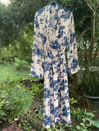 Kleid -Kimono H&M flamingo tropisch Print Gr. 40 neuwertig