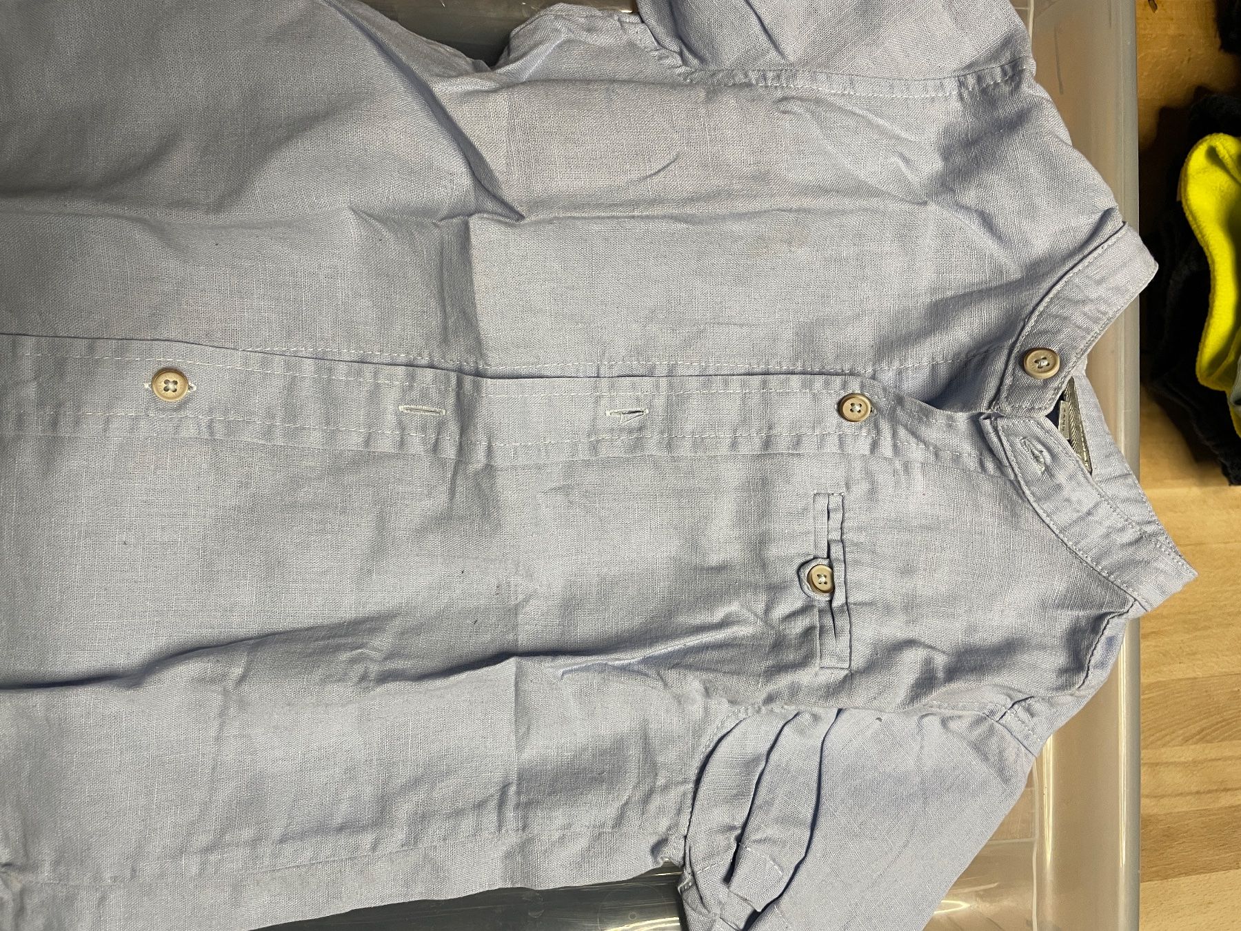 Hemden, T-Shirts & Polos: Hemd Grösse 104 hellblau / Leinen – Gebraucht aus Winden von gini_bini