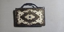 Antike mini Leder Handtasche Clutch Portemonnaie