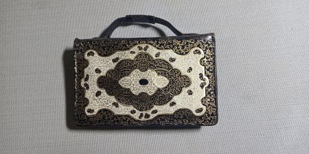 Antike mini Leder Handtasche Clutch Portemonnaie