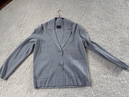 Marc O'Polo Strickjacke Milano Gr L silber NEU