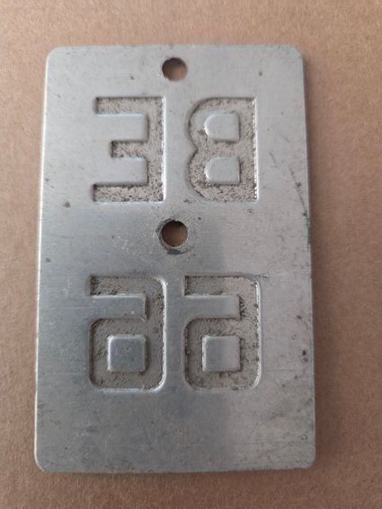 Sachs Insegne: Velonummer BE 66 plaque Velo – Usato da Schenkon venduto da Uhu007 1